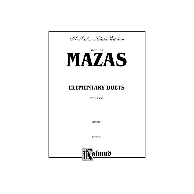 Mazas, Jacques-Féréol - Elementary Duets, Op. 86