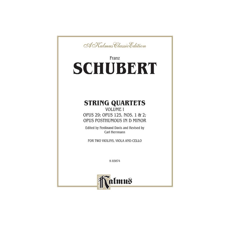 String Quartets, Volume I: Opus 29, Opus 125, Nos. 1 & 2 Opus Posthumous in D Minor