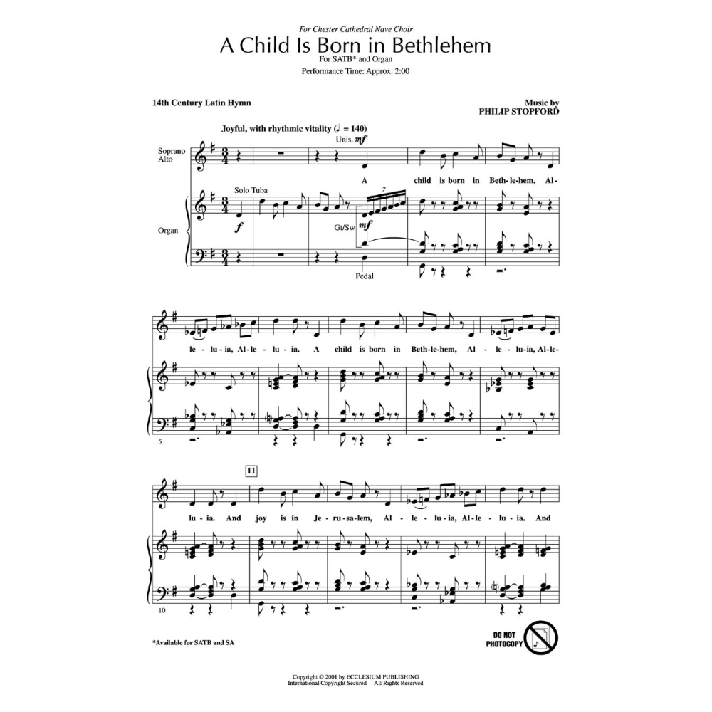 Stopford, Philip W. J. - A Child Is Born in Bethlehem
