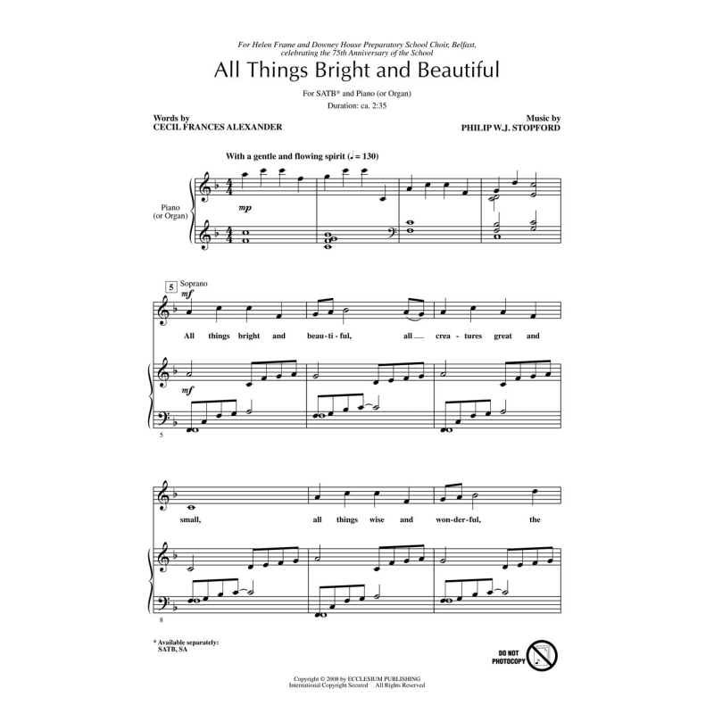 Stopford, Philip W. J. - All Things Bright and Beautiful