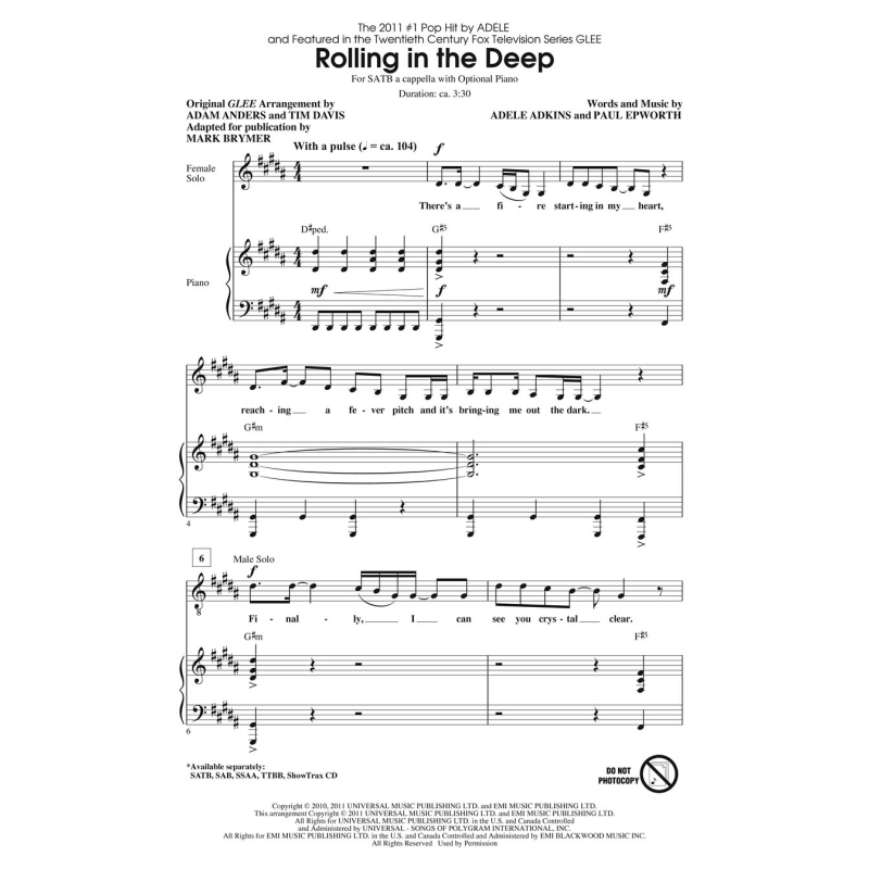 Adkins, Adele - Rolling in the Deep