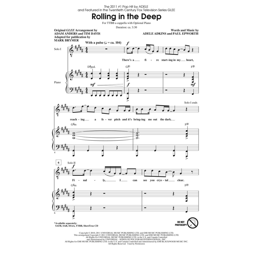 Adkins, Adele - Rolling in the Deep