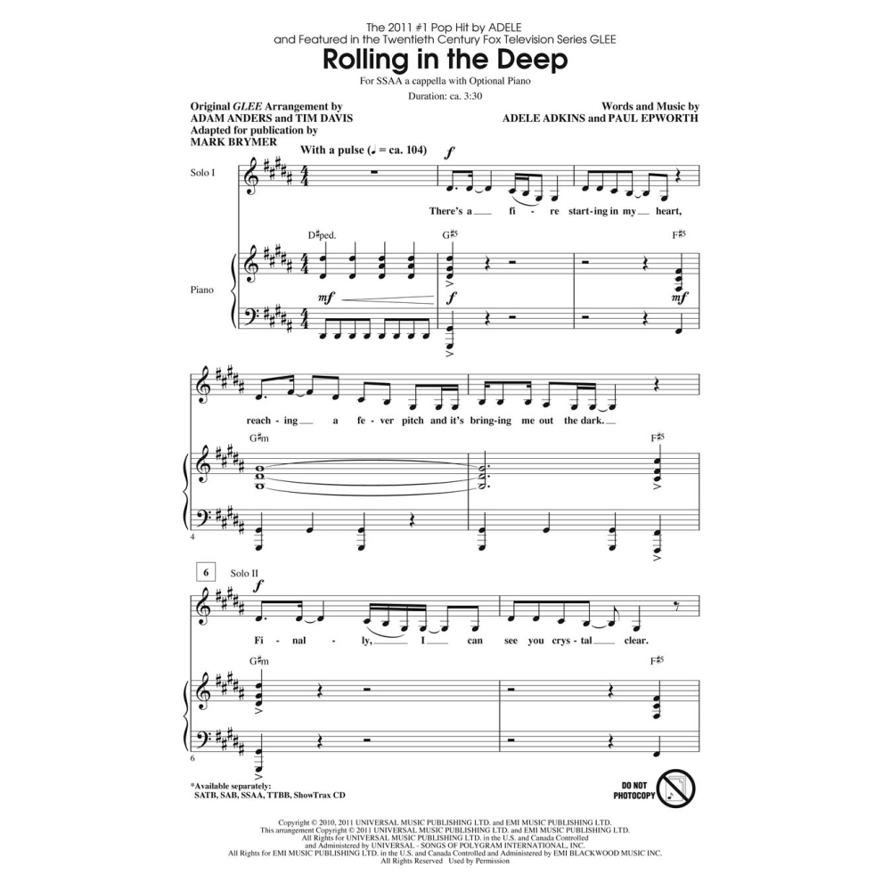 Adkins, Adele - Rolling in the Deep