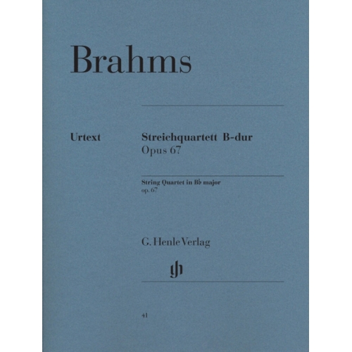 Brahms, Johannes - String Quartet in B flat major op. 67