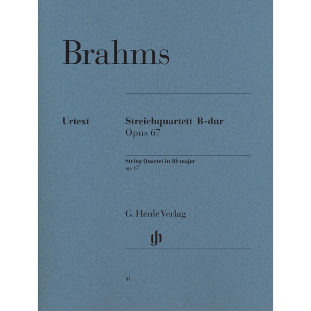 Brahms, Johannes - String Quartet in B flat op 67 