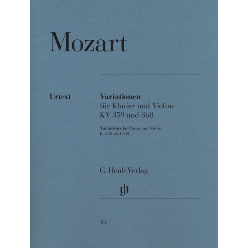 Mozart, Wolfgang Amadeus - Variations for Piano and Violin 
