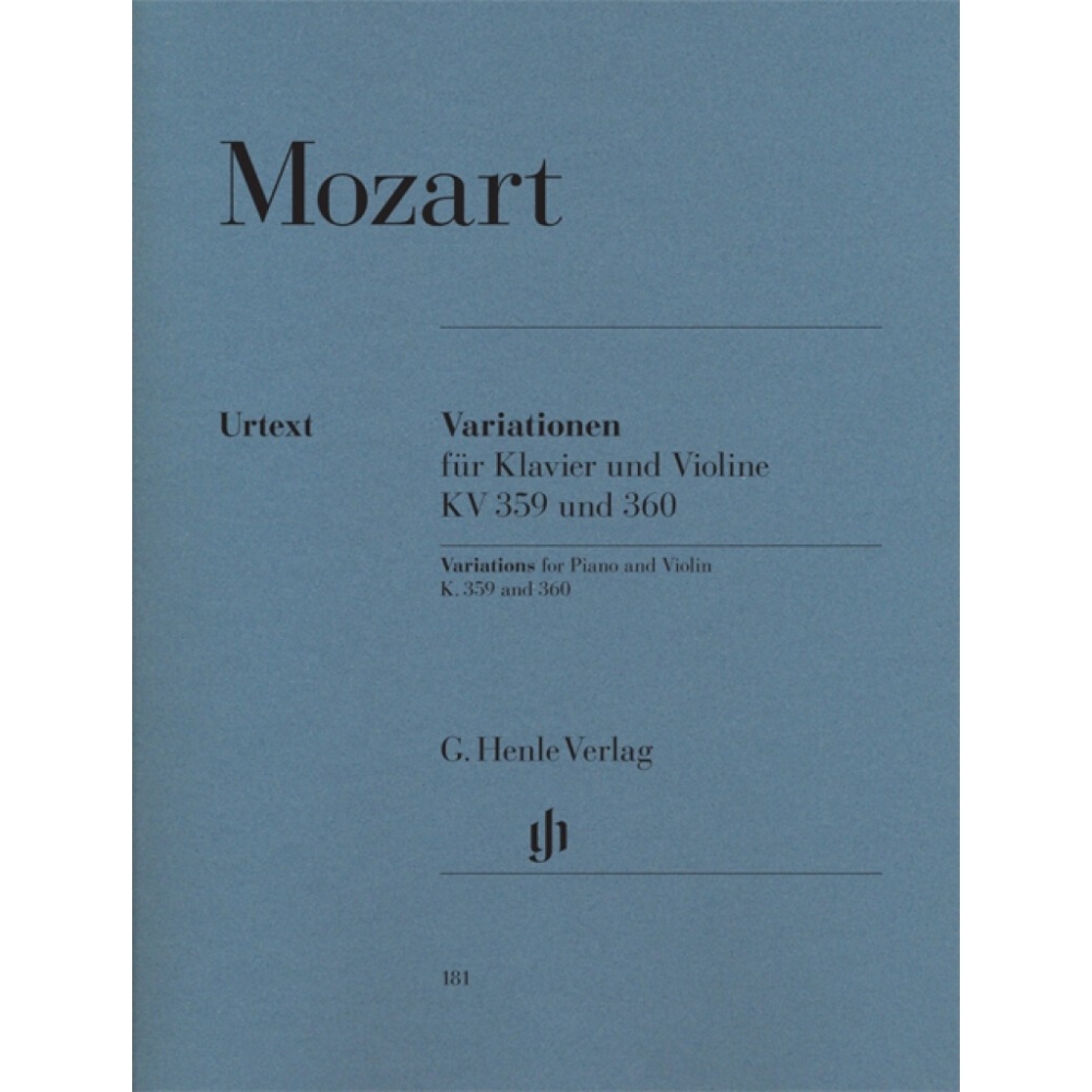 Mozart, Wolfgang Amadeus - Variations for Piano and Violin 