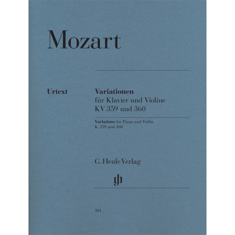 Mozart, Wolfgang Amadeus - Variations for Piano and Violin 