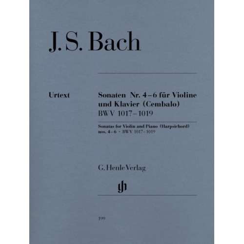 Bach, J.S - Sonatas for Violin and Piano (Harpsichord) Nos. 4-6 BWV 1017-1019