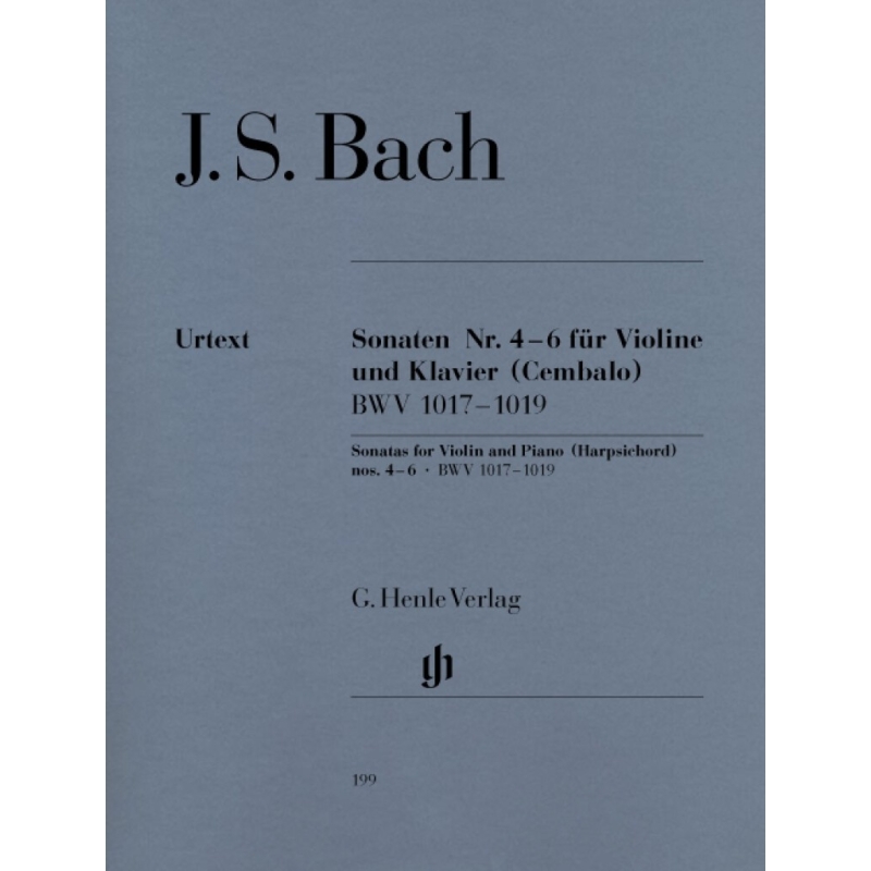 Bach, J.S - Sonatas for Violin and Piano (Harpsichord) Nos. 4-6 BWV 1017-1019