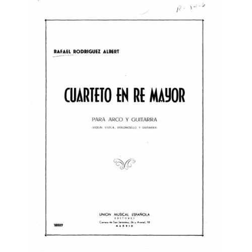 Albert, Rafael Rodriguez - Cuarteto En Re Mayor (Arco Y Guitarra)