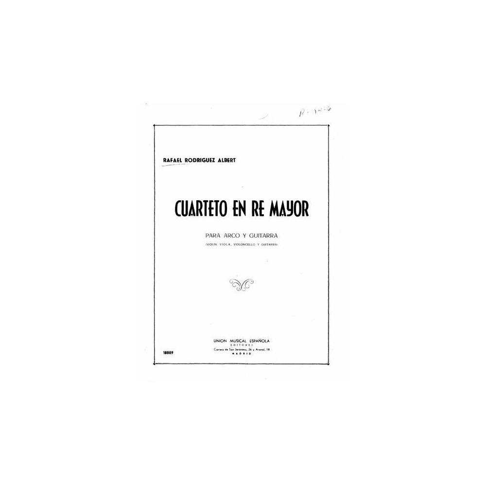 Albert, Rafael R. - Cuarteto En Re Mayor