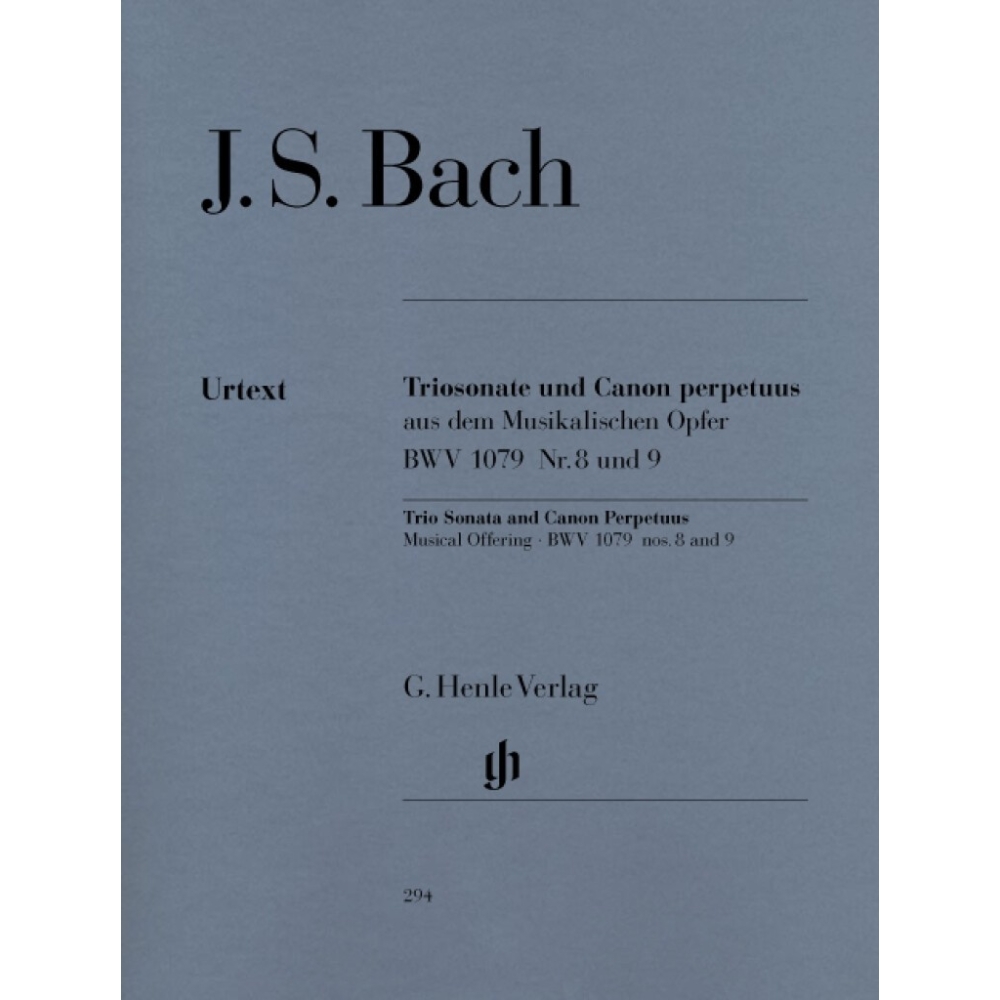 Bach, J.S - Trio Sonata and Canon Perpetuus from the musical offering für Flute, Violin and Basso Continuo BWV 1079