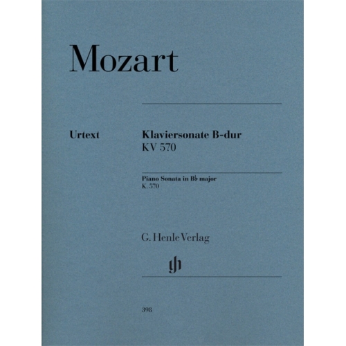 Mozart, Wolfgang Amadeus - Piano Sonata B flat major KV 570 