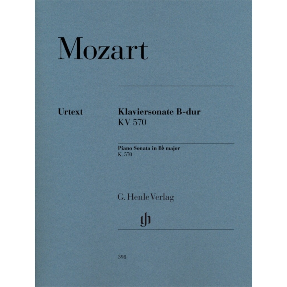 Mozart, Wolfgang Amadeus - Piano Sonata B flat major KV 570 