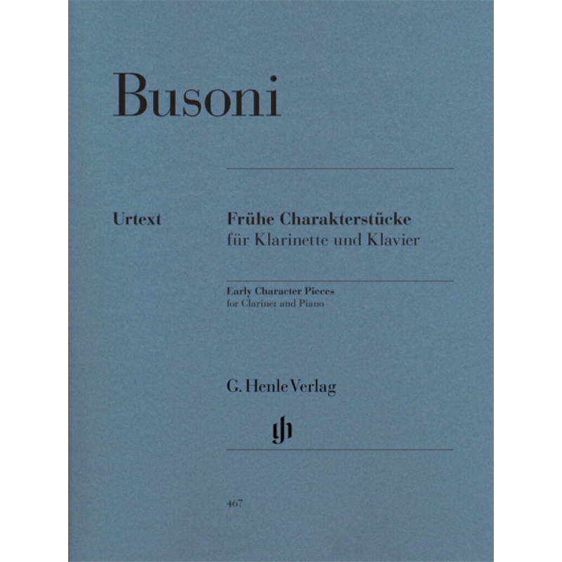 Busoni, Ferruccio - Early Character Pieces for Clarinet and Piano (First Edition)