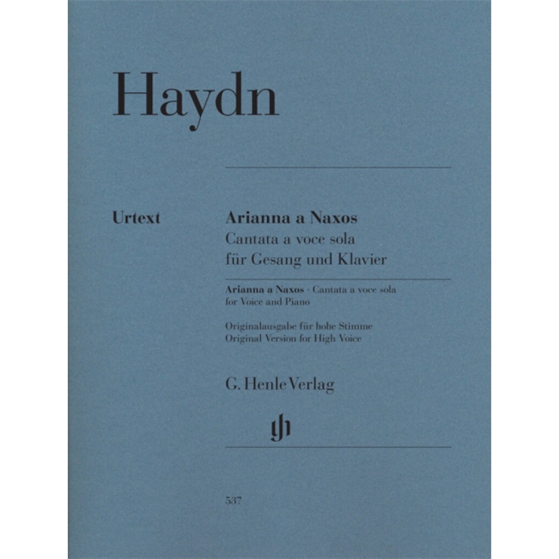 Haydn, Joseph - Arianna a Naxos, Cantata a voce sola for Voice and Piano Hob. XXVIb:2 