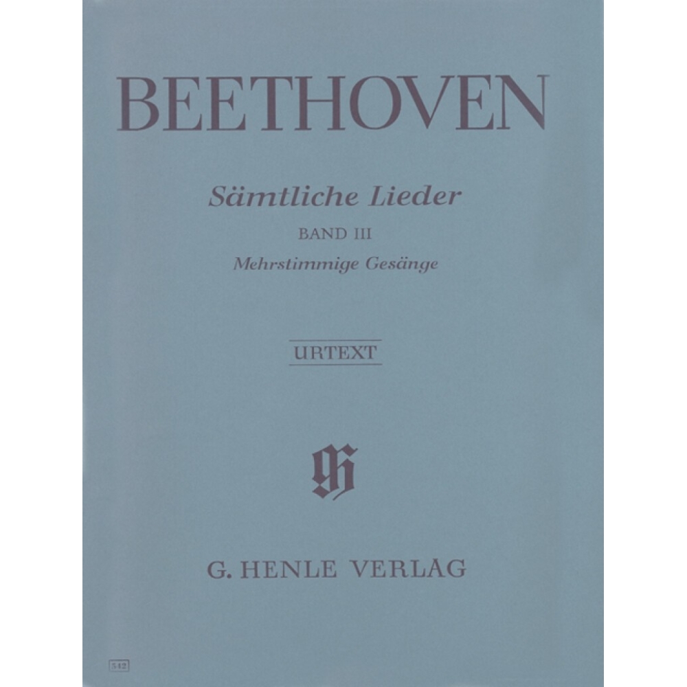 Beethoven, Ludwig van - Complete Songs for Voice and Piano Vol. III
