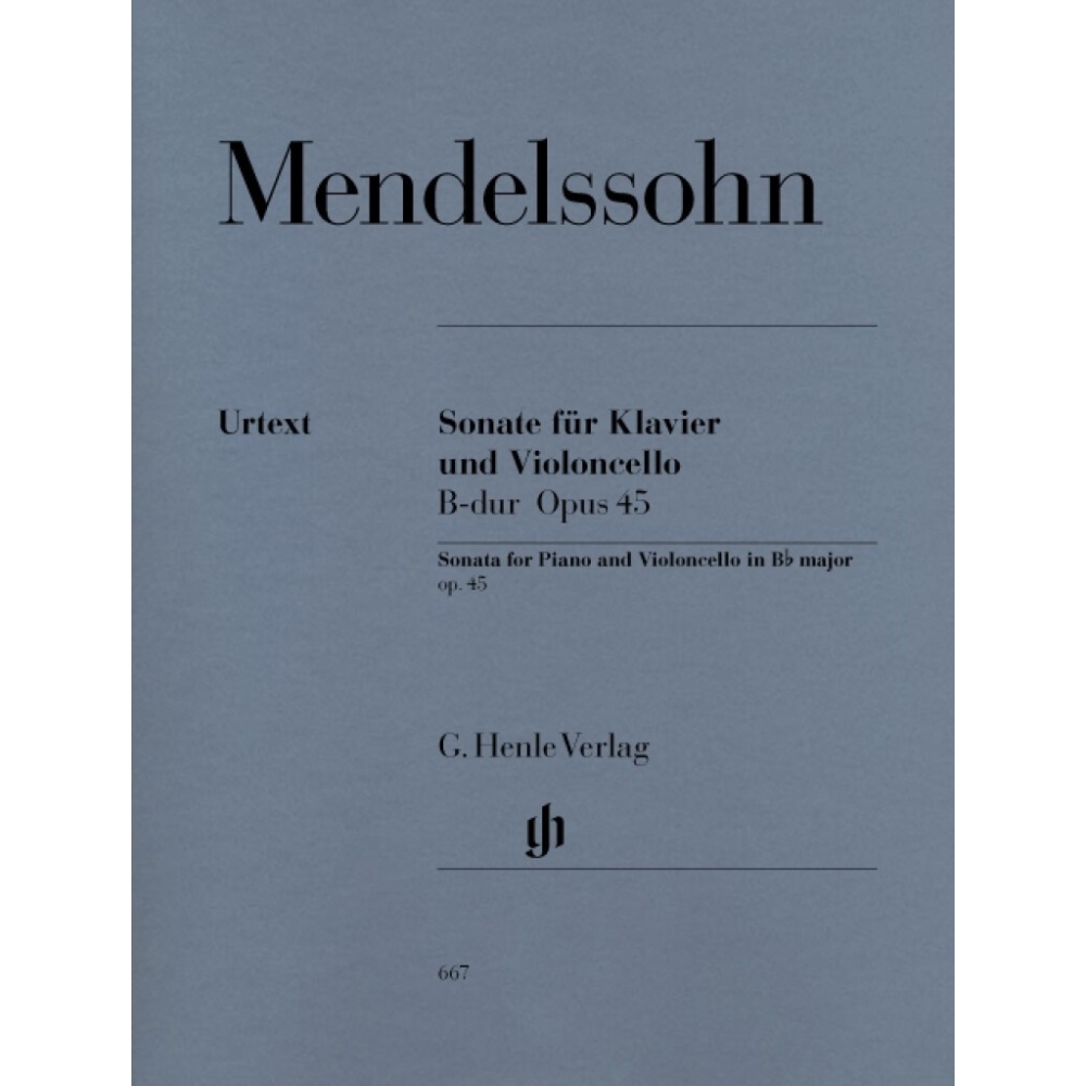 Mendelssohn Bartholdy, Felix - Sonata for Piano and Violoncello B flat major op. 45