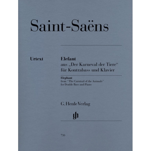 Saint-Saëns, Camille - "Elephant" from "The Carnival of the Animals" for Double Bass and Piano