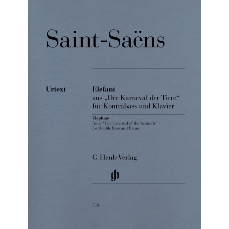 Saint-Saëns, Camille - "Elephant" from "The Carnival of the Animals" for Double Bass and Piano 