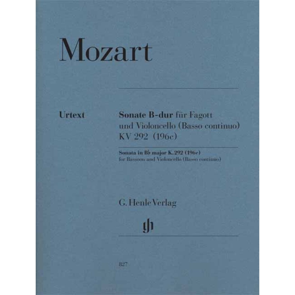 Mozart, Wolfgang Amadeus - Sonata in B flat Major KV 292 (196c) 