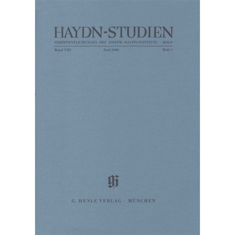 Haydn-Studies VIII/1 Band VIII/Heft 1