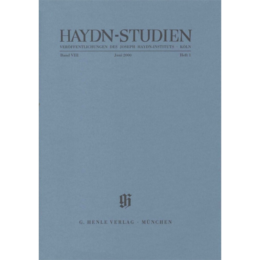 Haydn Studies Vol. 8 No. 1