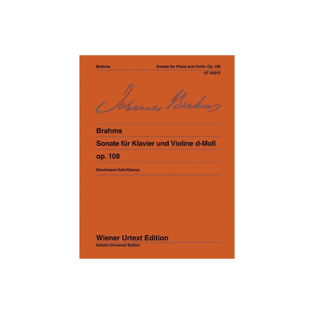 Brahms, Johannes - Sonata D Minor op. 108 