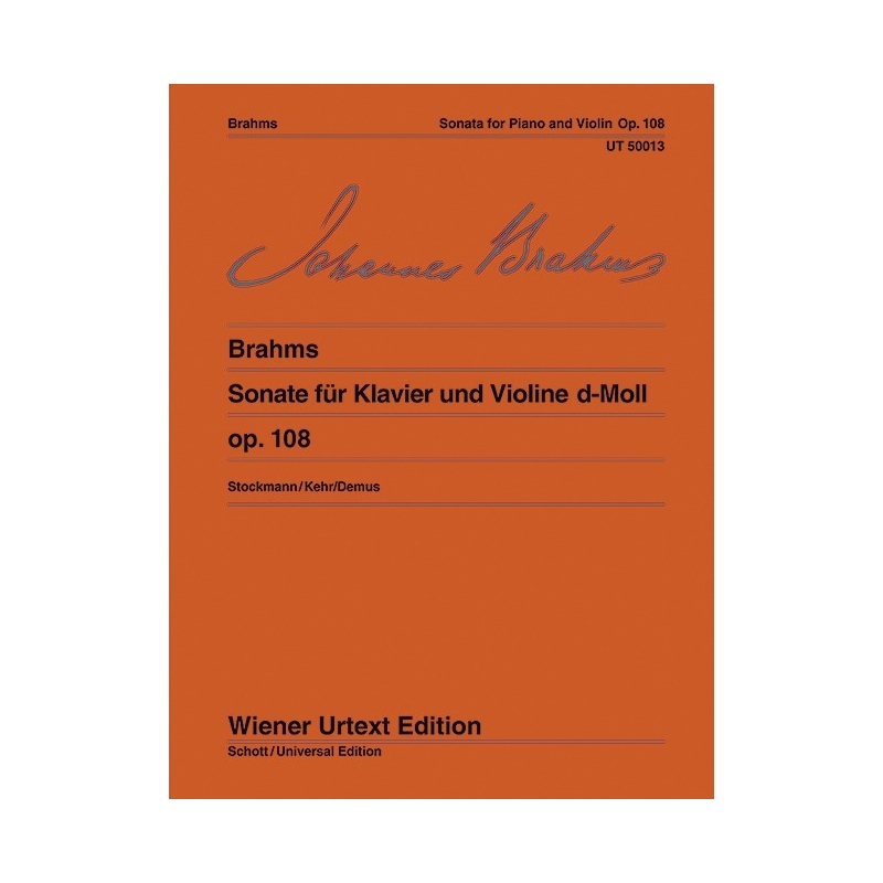 Brahms, Johannes - Sonata D Minor op. 108