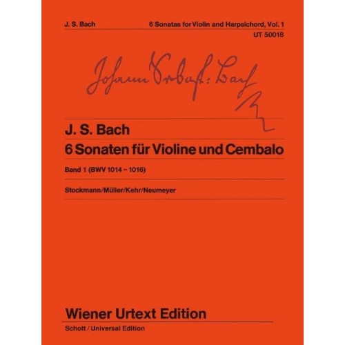 Bach, J.S - Six Sonatas BWV 1014 - 1016 Vol. 1