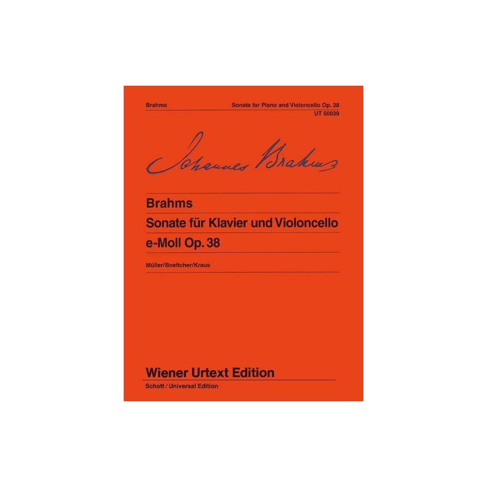 Brahms, Johannes - Sonata op. 38 