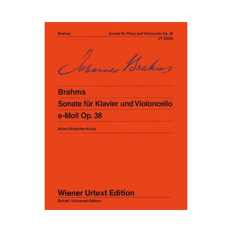 Brahms, Johannes - Sonata op. 38 