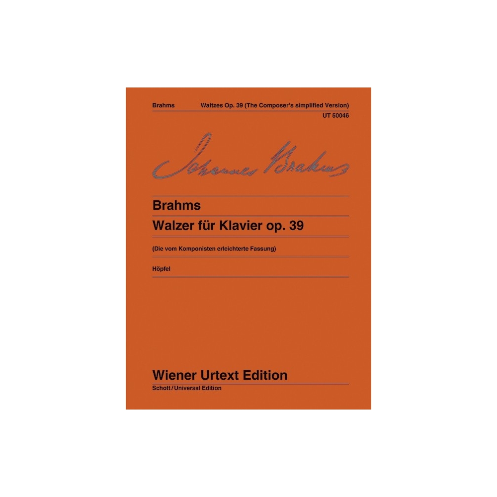 Brahms, Johannes - Waltzes op. 39 