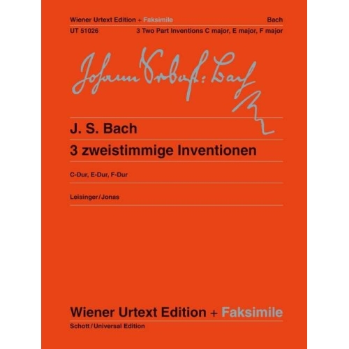 Bach, J.S - Three Two Part...