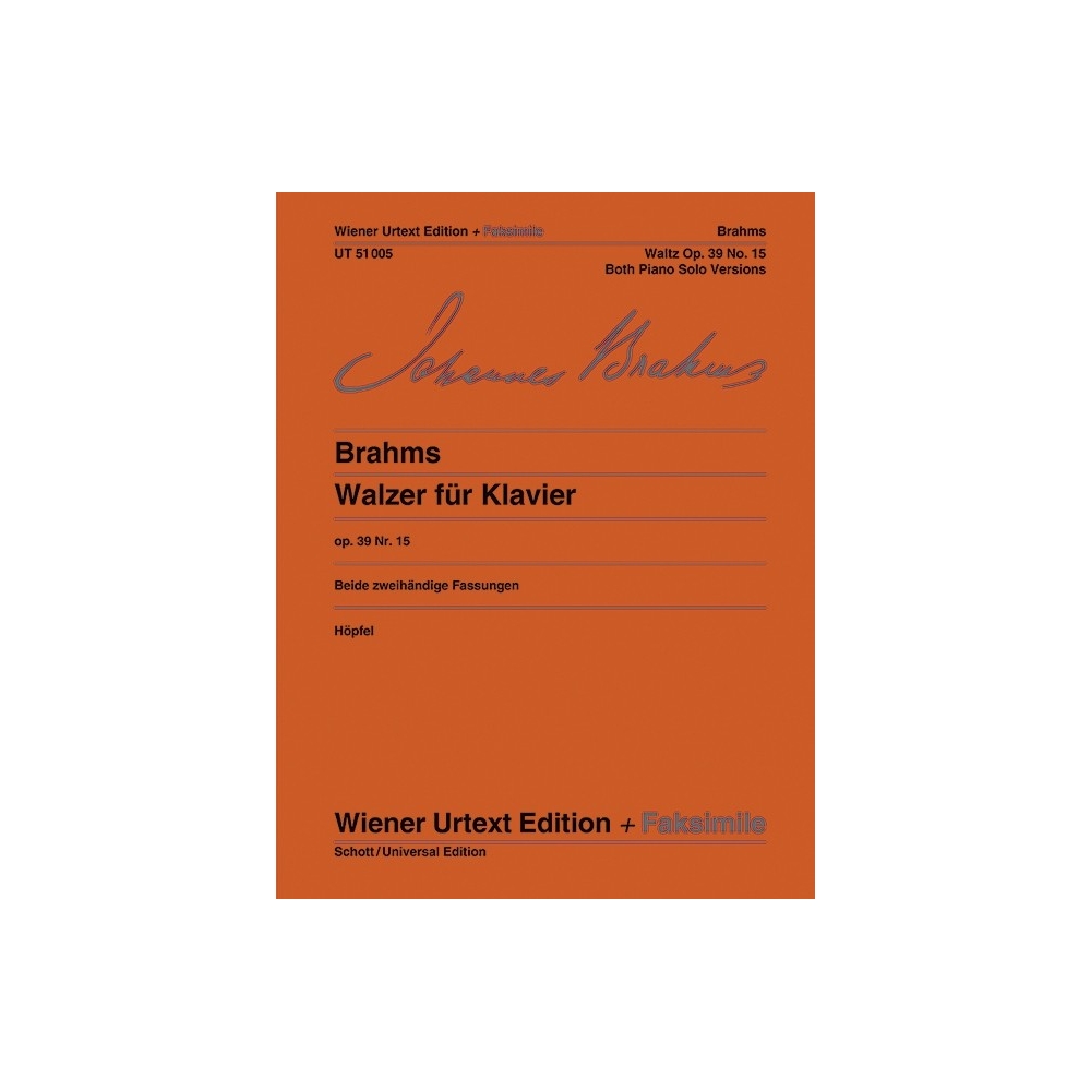 Brahms, Johannes - Waltzes op. 39 