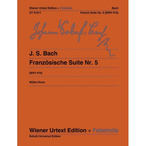 Bach, J.S - French Suite No. 5 BWV 816