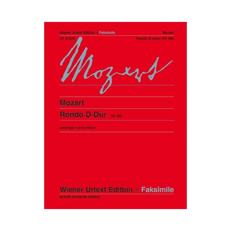 Mozart, Wolfgang Amadeus - Rondo D major K 485 