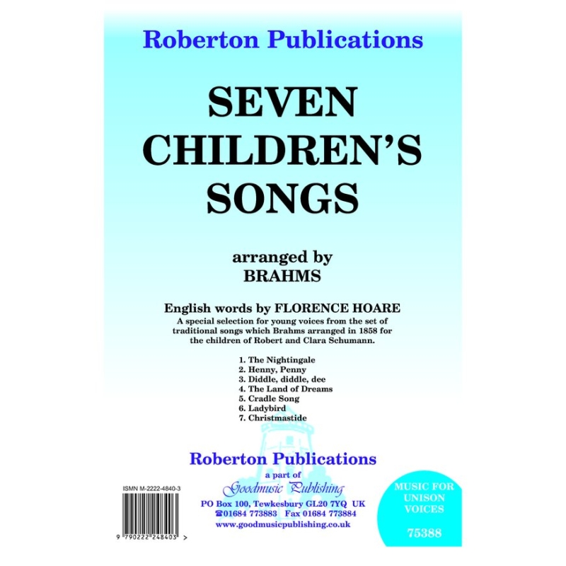 Brahms, Johannes - Seven Children's Songs