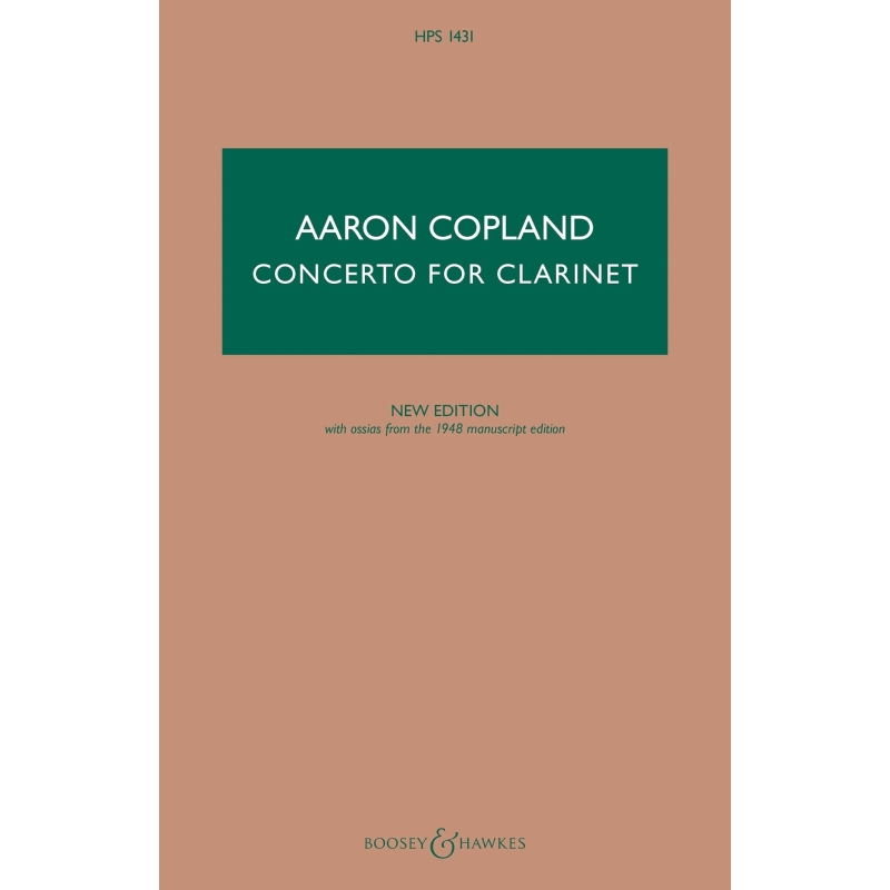 Copland, Aaron - Clarinet Concerto HPS 831