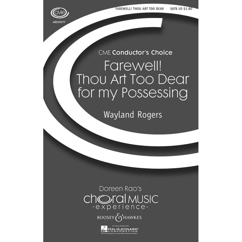 Rogers, Wayland - Farewell Thou art too dear for my possessing