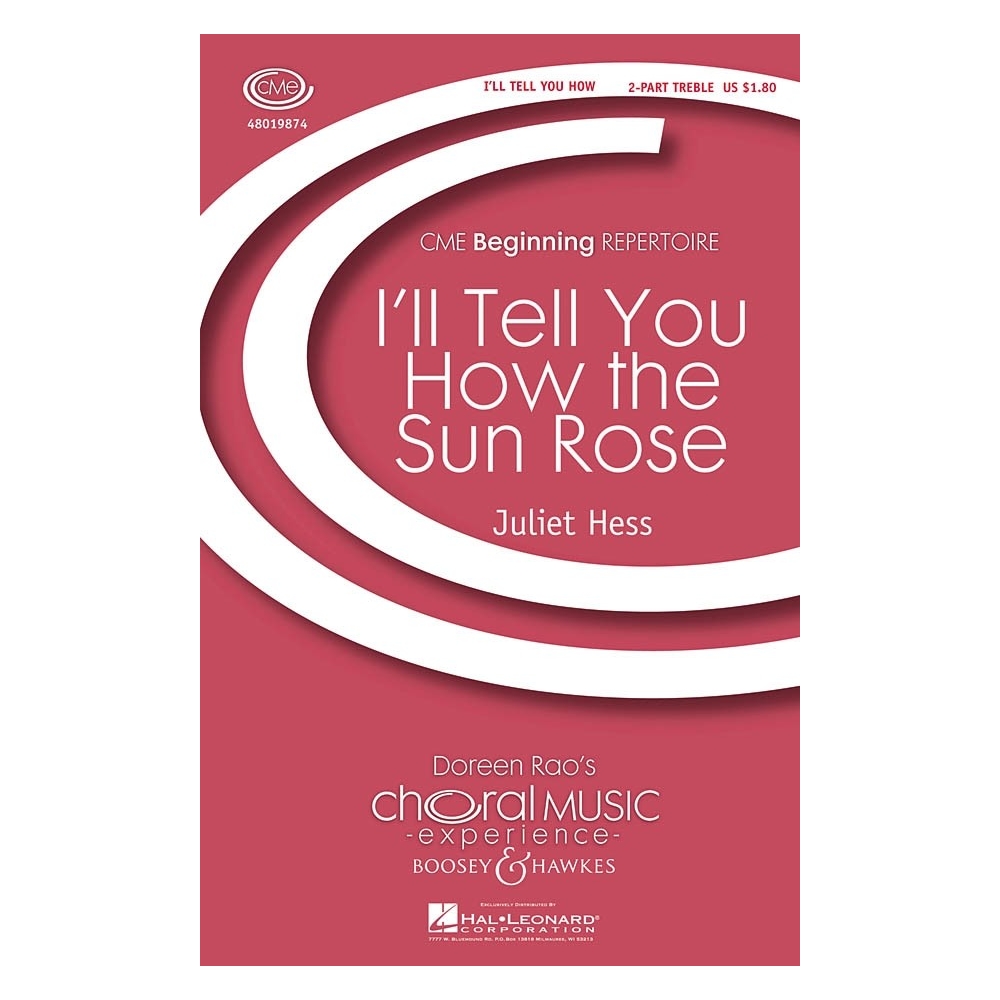 Hess, Juliet - I'll Tell You How the Sun Rose 