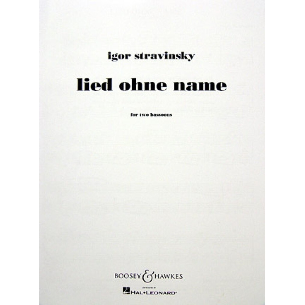 Stravinsky, Igor - Lied ohne Name 