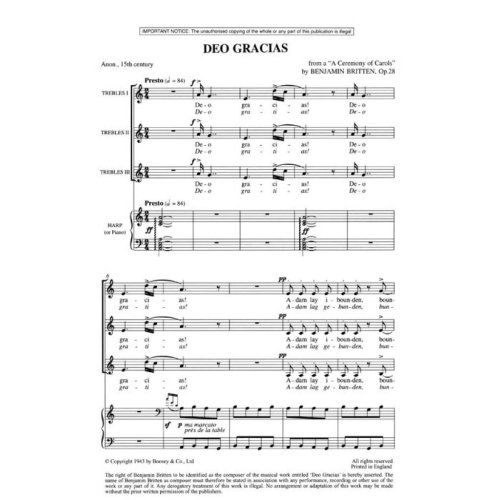 Britten, Benjamin - A Ceremony of Carols op. 28