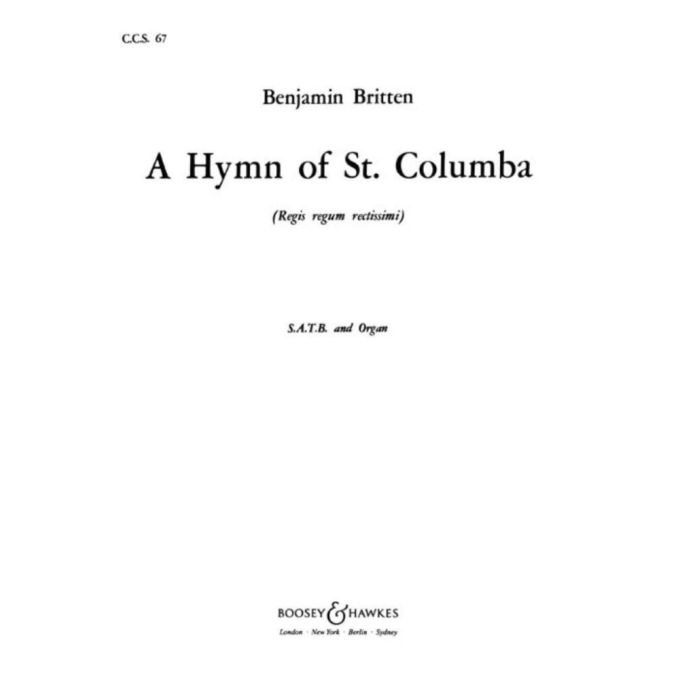 Britten, Benjamin - A Hymn of St. Columba