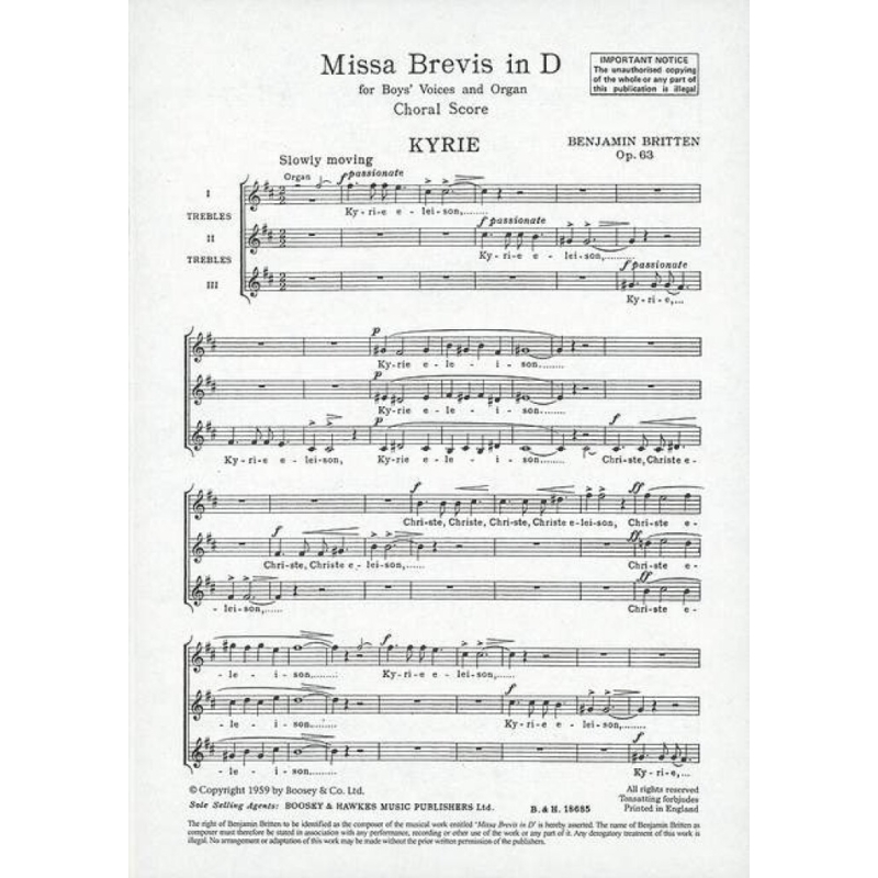 Britten, Benjamin - Missa Brevis in D op. 63