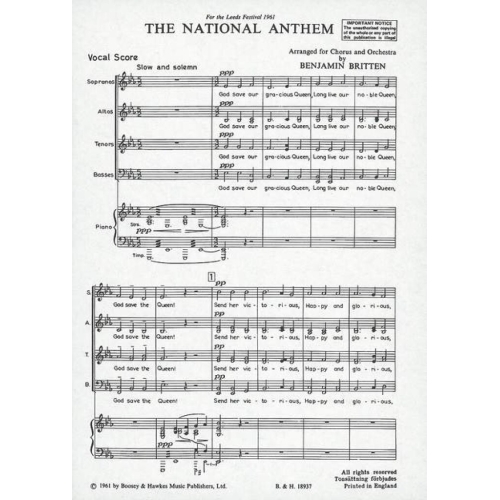 Britten, Benjamin - The National Anthem 