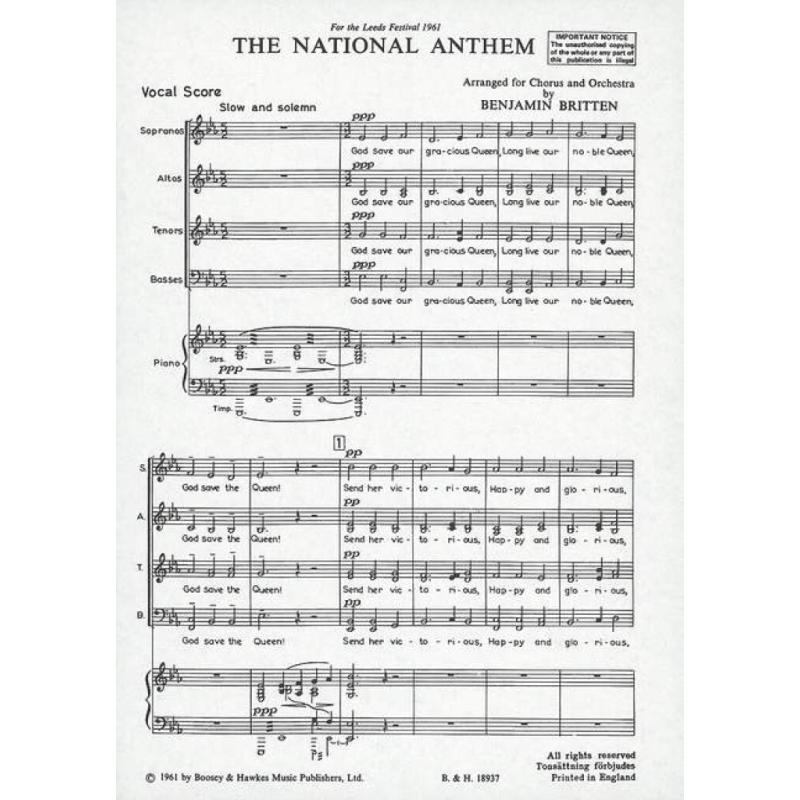 Britten, Benjamin - The National Anthem