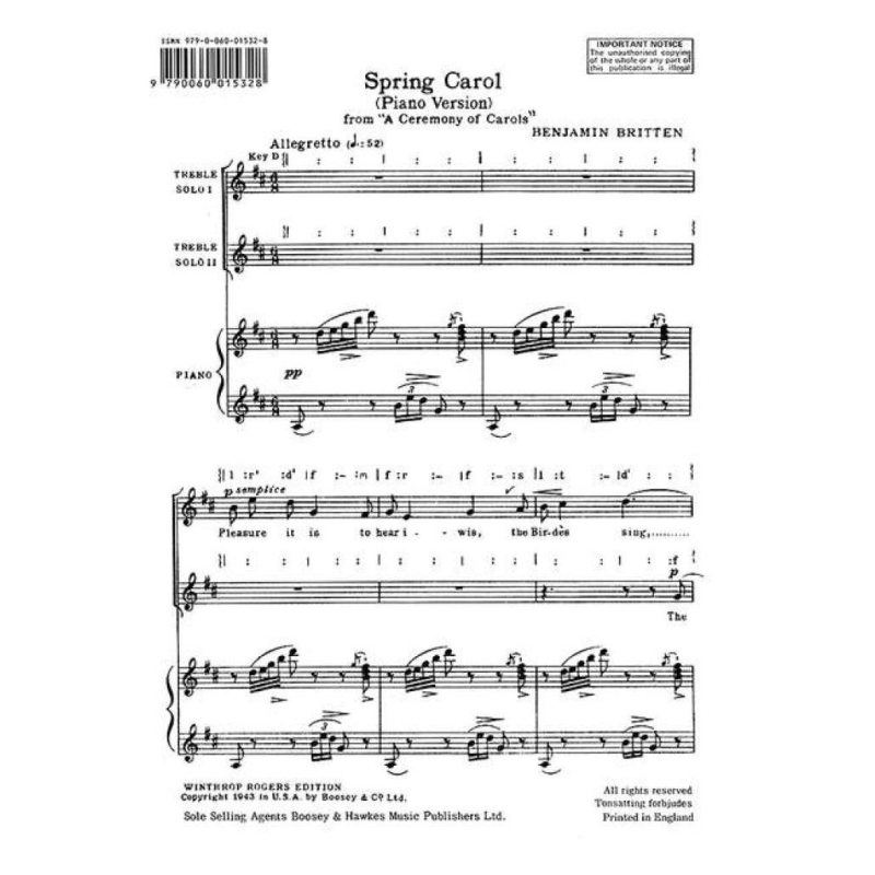 Britten, Benjamin - A Ceremony of Carols op. 28