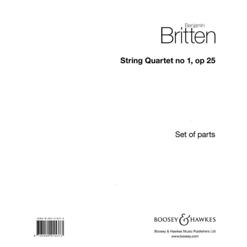 Britten, Benjamin - String Quartet 1 In D op. 25